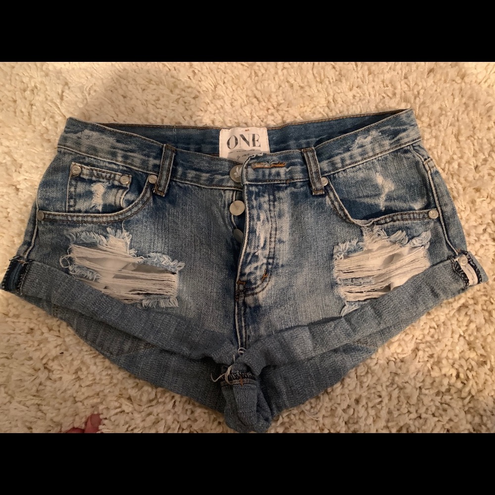 One Tea Spoon Denim Shorts
